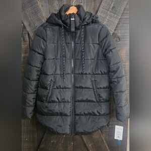 NWY Sebby Black Hooded Puffer Coat Size Small